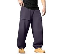 Pantalones de senderismo para hombre con puños, pantalones de senderismo para hombre, ligeros, impermeables y al aire libre, cómodos pantalones de ajuste holgado, pantalones esenciales casuales de
