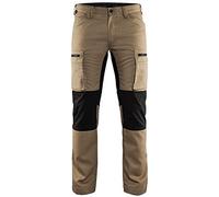 Pantalones de servicio elásticos, color gris y negro, C60