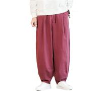 Pantalones de Tai Chi de Artes Marciales de pierna ancha, uniforme para Kung Fu, Wing Chun y Qigong (3XL, A)