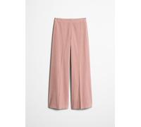 Pantalones de tela de seda, modelo Margo, de corte ancho Dusty Mauve 32