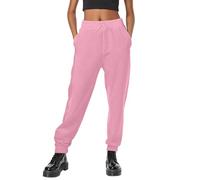 Pantalones de tela elástica para mujer, cintura alta, cordón y bolsillos, ropa interior informal para senderismo, paseos al aire libre, viajes, con estilo práctico, excursiones de un día, vacaciones