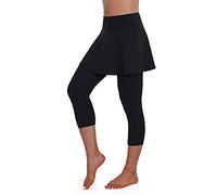 Pantalones de tela para mujer, elegantes y ajustados, falda hasta la rodilla, pantalones deportivos básicos, sólidos, elásticos, minifalda con pantalones, pantalones de correr, hockey, falda ajustada,