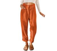 Pantalones de terciopelo acanalado para mujer, pantalones de cigarrillo de invierno, cintura alta, cómodos, pantalones anchos de pierna recta, pantalones Harem elegantes palacio con bolsillos casuales