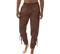 Pantalones de Tobillo con Bandas Ajustables y Cordones Resistentes, diseño Traje Informal Color Liso, práctico para desplazamientos urbanos Vida Cotidiana Sencilla Todo el año.