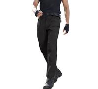 Pantalones de trabajo con forro polar térmico para hombre tipo cargo - Pantalones impermeables con forro polar para hombre - Joggers de pierna recta, pantalones de invierno con cintura elástica