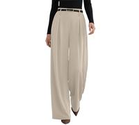 Pantalones de Trabajo Mujer, Pantalon Chandal Mujer,Casual Femeninos de Tiro con Corte Ancho y Recto para un Estilo de Oficina Moderno y Confortable Todo el Día Pantalón