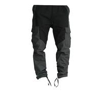 Pantalones de trabajo para hombre, elásticos, para exteriores, tácticos, de softshell reforzados, cintura elástica, pantalones de ocio, corte relajado, pantalones cargo para correr, pantalones de