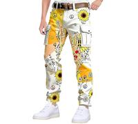 Pantalones de trabajo para hombres-Pantalones cargo modernos con estampado diseño jogger funcional con múltiples bolsillos ideales para uso diario deportivo y ocio ofrecen comodidad excepcional en mo