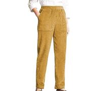 Pantalones de trabajo para mujer, pantalones de pana para mujer, pantalones de pierna recta de color sólido con bolsillos, acogedores, cálidos, pantalones de descanso, pantalones de forro polar
