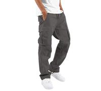 Pantalones de trabajo técnico para hombre, 10 bolsillos, absorben la humedad, detalles reflectantes, pantalones de rendimiento para deportes al aire libre, gris oscuro, S