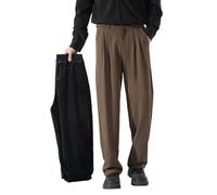 Pantalones de traje para hombre, pantalones chinos, elásticos, pantalones de ocio, pantalones de tela de corte regular, pantalones chinos, informales, forro polar, pantalones de ocio, pantalones de