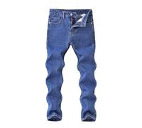 Pantalones de vaquero envejecidos para niño, estilo Streetwear informal, de moda invierno, otoño, con rodilleras, para adolescentes y jóvenes, color azul, 5 - 6 años