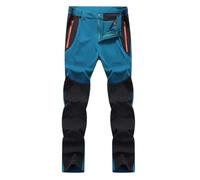 Pantalones de verano for hombre, for senderismo, camping, natación, pesca, trekking al aire libre, secado rápido, impermeables, for viajes montaña Para Outdoor(Blue,L)