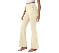 Pantalones De Verano Mujer Color Liso con Bolsillo - Moda Mujer Verano 2026 Pants Tiro Alto Moda Basicas, Pantalones Único Transpirable Wide Leg Pants Women Travail Vacances Beis M