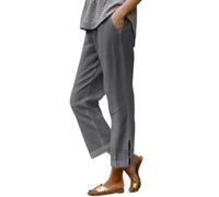 Pantalones De Verano Mujer Pantalon Lino Mujer Pijama Largo Corto Pantalón Blanco Yoga Chandal Bombachos Beige Playa Pirata Cagados Harem Blancos Ajustable Cargo Vaqueros Anchos XXL Abiertos