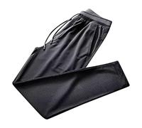 Pantalones de verano para mujer, ajuste de escalada, ajustable, con botón, cinturón, holgados, oscuros, básicos, de cintura alta, entrevista, casual, formal, recortado, Negro, 3XL