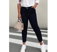 Pantalones de vestir de pierna recta para mujer, talla grande, cintura alta, ajuste ceñido, tipo pull-on, pantalones de oficina con bolsillos, Azul oscuro, 3X US