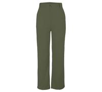 Pantalones de vestir para mujer, de algodón expandible, con botones de compresión, elásticos para el trabajo, con cierre de cremallera, para secado en el campo, gimnasio, pantalones de chándal, verde