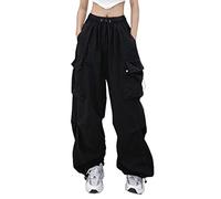 Pantalones de vestir para mujer, de piel, coloridos, a cuadros, de pierna ancha, con cinturón, bordado, ajustados, extensibles, Negro, XXL