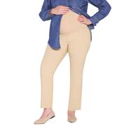 Pantalones de vestir premamá para mujer, superelásticos, ajuste secreto sobre el vientre, tobillo, pierna recta, para el trabajo, Caqui, Large