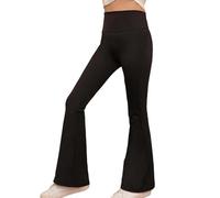 Pantalones de Yoga Acampanados Negros para Mujer niñas, Leggings Suaves de Cintura Alta con Corte de Bota, Pantalones Altos y Largos para niñas
