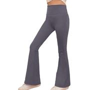 Pantalones de Yoga Acampanados Negros para Mujer niñas, Leggings Suaves de Cintura Alta con Corte de Bota, Pantalones Altos y Largos para niñas