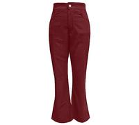 Pantalones de yoga acampanados para mujer con bolsillos, pantalones elásticos casuales de cintura alta para mujer, pantalones deportivos holgados, ropa de calle al aire libre, leggings gruesos