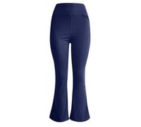 Pantalones de yoga casuales de cintura alta para niñas, marine, XL