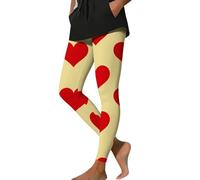 Pantalones de yoga casuales para mujer para San Valentín con estampado de corazones y lazos, leggings de moda, cómodos, suaves y que realzan la figura Mis pedidos, Rosa., 5XL