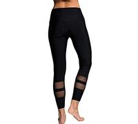 Pantalones De Yoga, Control De Abdomen Mujeres De La Yoga Polainas Operando De Talle Alto Para No See-Through Del Entrenamiento,Negro,S