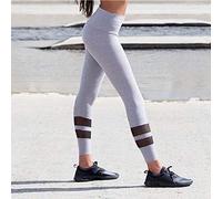 Pantalones De Yoga, Control De Abdomen Mujeres De La Yoga Polainas Operando De Talle Alto Para No See-Through Del Entrenamiento,Blanco,XXL