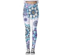 Pantalones de Yoga de Cintura Alta con Diseño Mejorador de Glúteos Mallas para Entrenamiento y Gimnasio Tejido Elástico Cómodo (Blue, S) #1891