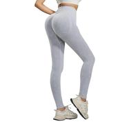 Pantalones de yoga genéricos de cintura alta para mujer, efecto ganador, leggings sin costuras efecto glúteos rebondies leggings esculpiendo pantalones de fitness extensible segunda piel, pantalones