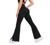 Pantalones de Yoga Leggings Acampanados Cintura Alta for Mujer, Pantalones Deportivos Secado rápido, Pierna Ancha, Ejercicio, Mallas Ajustadas for Correr y Gimnasio para la práctica de Yoga(M)