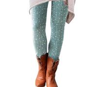 Pantalones de yoga, pantalones de bota, estampados navideños, cómodos, pantalones de cintura, pijama de lana de, 8-verde, XXX-Large