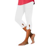 Pantalones de yoga para mujer, cintura alta 3/4, leggings capri, pantalones de playa ajustados, pantalones de culturismo, pantalones deportivos push up, pantalones capri de un solo color, pantalones