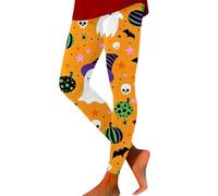 Pantalones de yoga para mujer, largos, ajustados, opacos, para Halloween