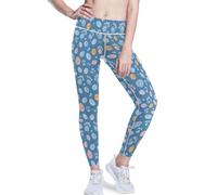 Pantalones de yoga sexuales azules con diseño de pata de huevo de Pascua para mujer, leggings para levantamiento de glúteos para mujer, Varios colores, X-Small