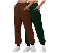 Pantalones deportivos casuales de algodón para mujer, pantalones deportivos para mujer, pantalones de chándal largos casuales para trabajo, correr, descansar, pantalones de chándal, CO2, L