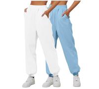Pantalones deportivos casuales de algodón para mujer, pantalones deportivos para mujer, pantalones de chándal largos casuales para trabajo, correr, descansar, pantalones de chándal, Wh5, L