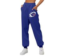 Pantalones deportivos de entrenamiento para mujer, de cintura alta, holgados, con estampado de corazón, fútbol, pantalones de moda, pantalones cargo para otoño 2024, pantalones cargo para trabajo al