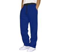 Pantalones deportivos de pierna recta para hombre, pantalones de trabajo para hombre, cintura elástica, ajuste relajado, color sólido, pantalones inteligentes con cordón para oficina, viajes, fin de