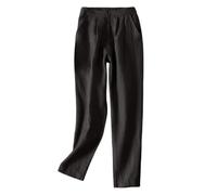 Pantalones deportivos de pierna recta para mujer, pantalones casuales para mujer, cintura elástica del Reino Unido, parte inferior de tiro medio de color sólido con bolsillos, ajuste holgado