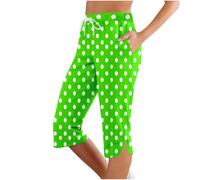 Pantalones Deportivos Femeninos Cómodos Informales Adelgazantes Tiro Medio para Actividad Física Diaria (Green, S) #172