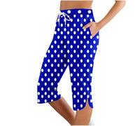 Pantalones Deportivos Femeninos Cómodos Informales Adelgazantes Tiro Medio para Actividad Física Diaria (Blue, M) #172