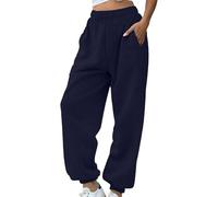 Pantalones deportivos grises para mujer, pantalones con puños para mujer, cómodos, cálidos, para entrenamiento, gimnasio, holgados, con bolsillos, color puro, pantalones deportivos casuales y