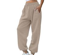 Pantalones deportivos grises para mujer, pantalones deportivos con puños para mujer, cómodos, cálidos, para entrenamiento, gimnasio, holgados, con bolsillos, color puro, pantalones deportivos casuales