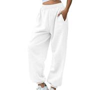 Pantalones deportivos grises para mujer, pantalones deportivos con puños para mujer, cómodos, cálidos, para entrenamiento, gimnasio, holgados, con bolsillos, color puro, pantalones deportivos casuales