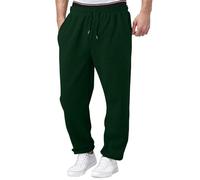 Pantalones Deportivos Hombre Amplio Deportivo Baggy Chándal Elástico Pantalones De Algodón Jogging Chándal Deportivo Recta Cremallera Pantalones Casual Training 2025 Sudadera Pants Running, verde, XXL