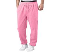 Pantalones Deportivos Hombre Amplio Deportivo Baggy Chándal Elástico Pantalones De Algodón Jogging Chándal Deportivo Recta Cremallera Pantalones Casual Training 2025 Sudadera Pants Running, rojo, L